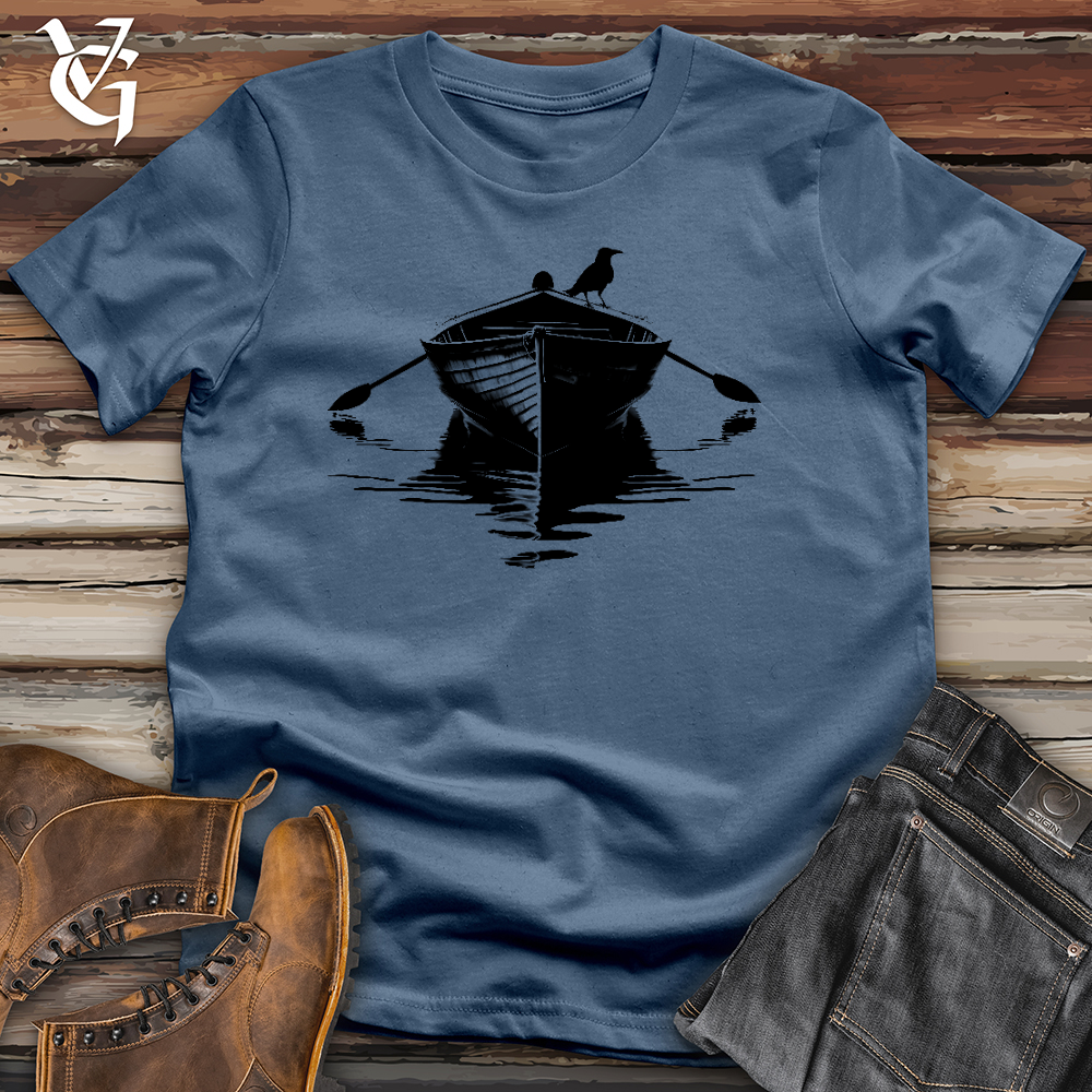 Viking Goods Raven Row Boat Cotton Tee Steel Blue / L