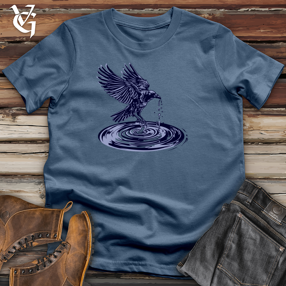 Viking Goods Raven Water Dance Cotton Tee Steel Blue / L
