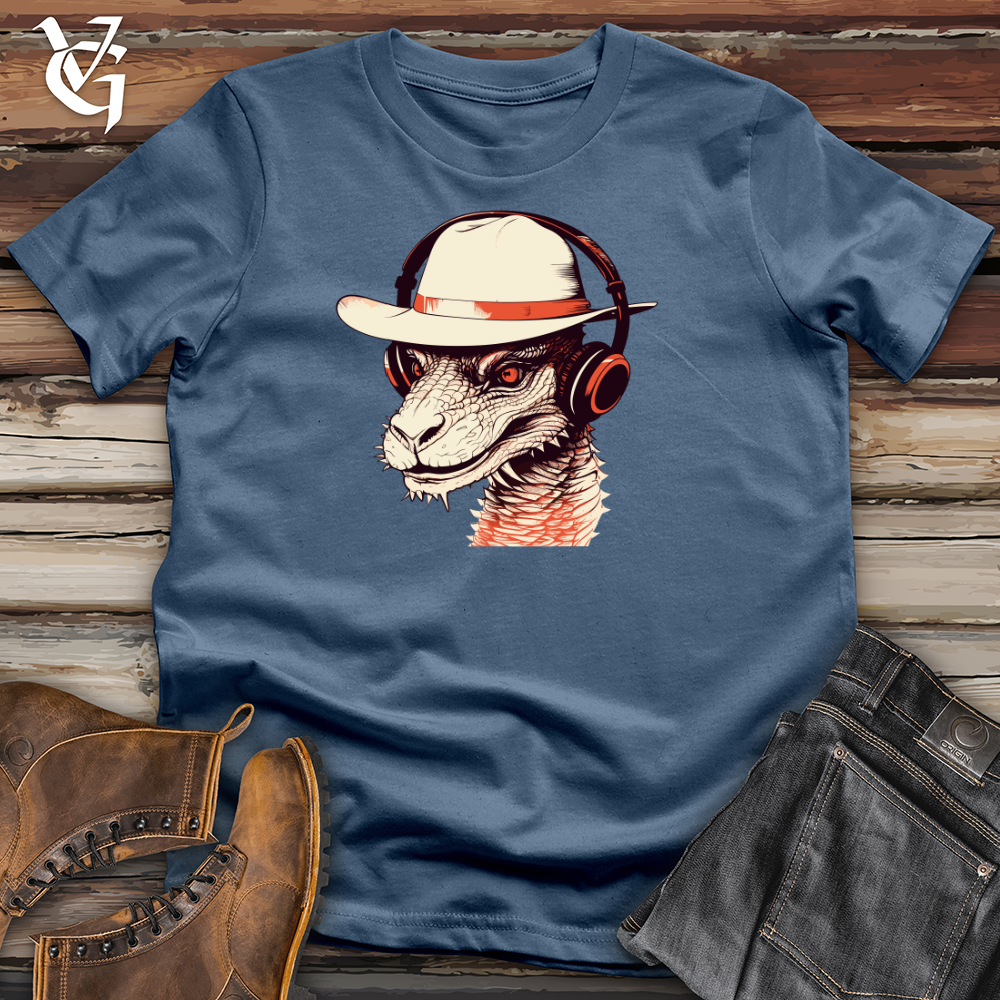 Viking Goods Retro Groove Wyvern Cotton Tee Steel Blue / L