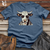 Viking Goods Retro Maverick Moo 01 Cotton Tee Steel Blue / L
