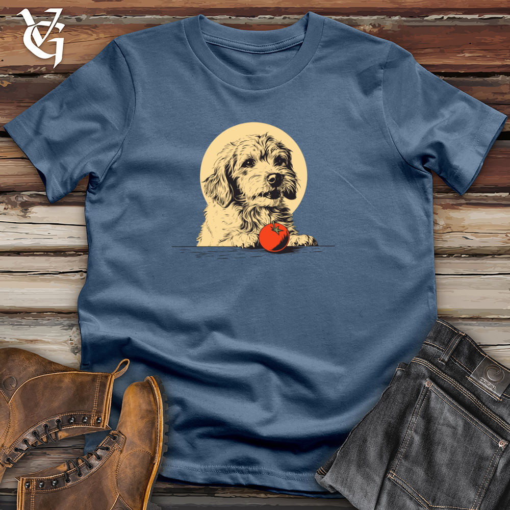 Viking Goods Retro Tomato Chowhound Cotton Tee Steel Blue / L