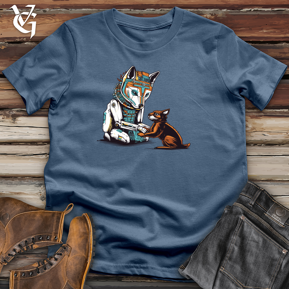 Viking Goods RoboFox Pal Cotton Tee Steel Blue / L