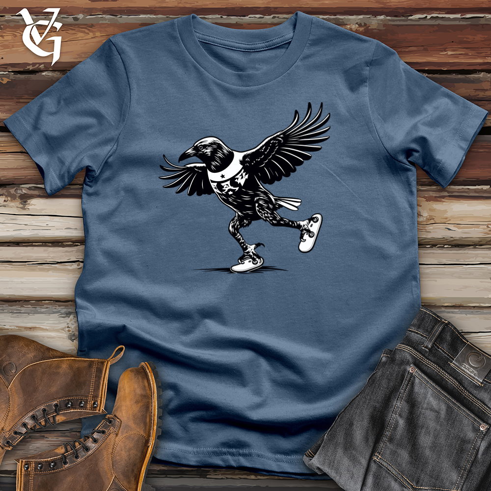 Viking Goods Rollin Raven Stunts Cotton Tee Steel Blue / L