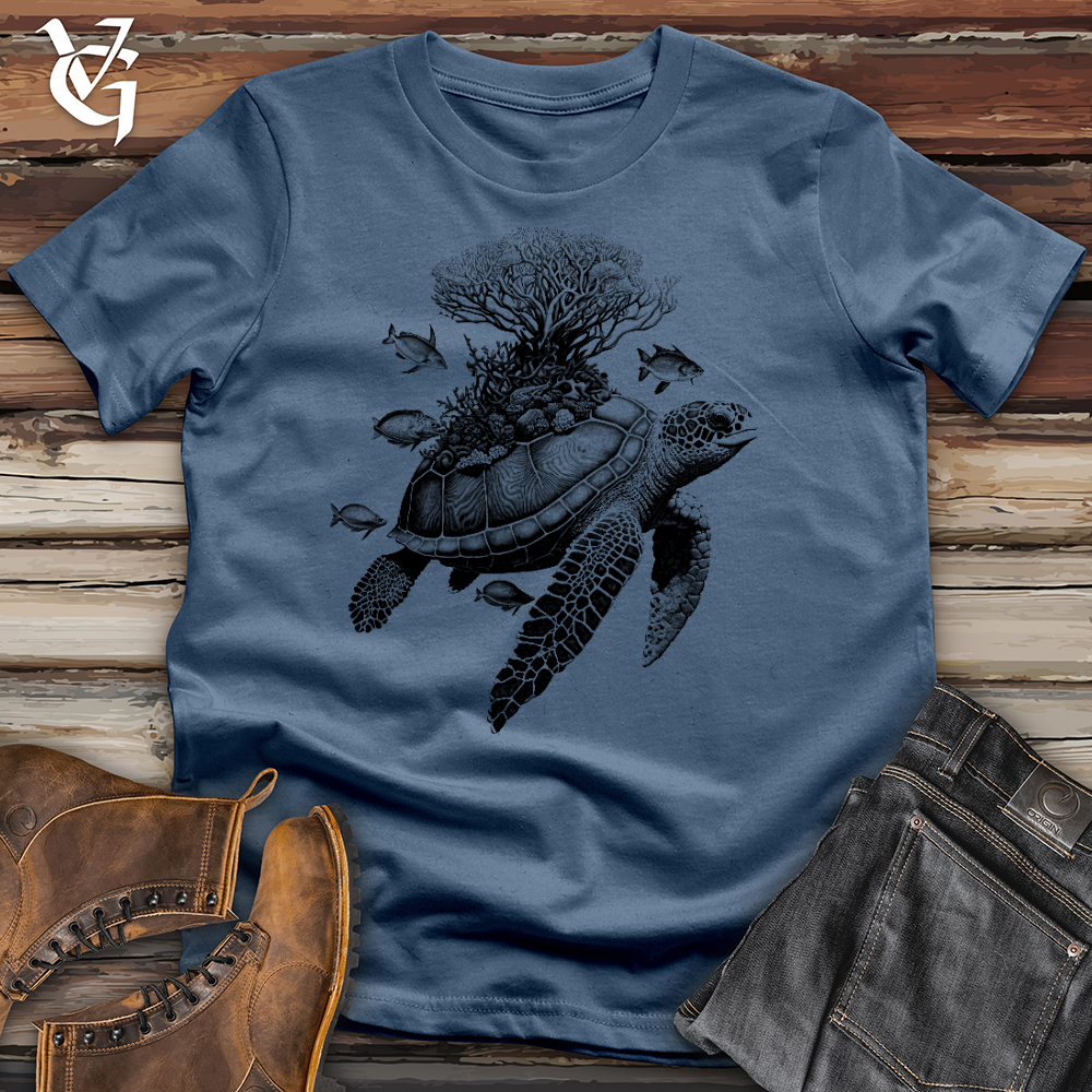 Viking Goods Sea Turtle Cotton Tee Steel Blue / L