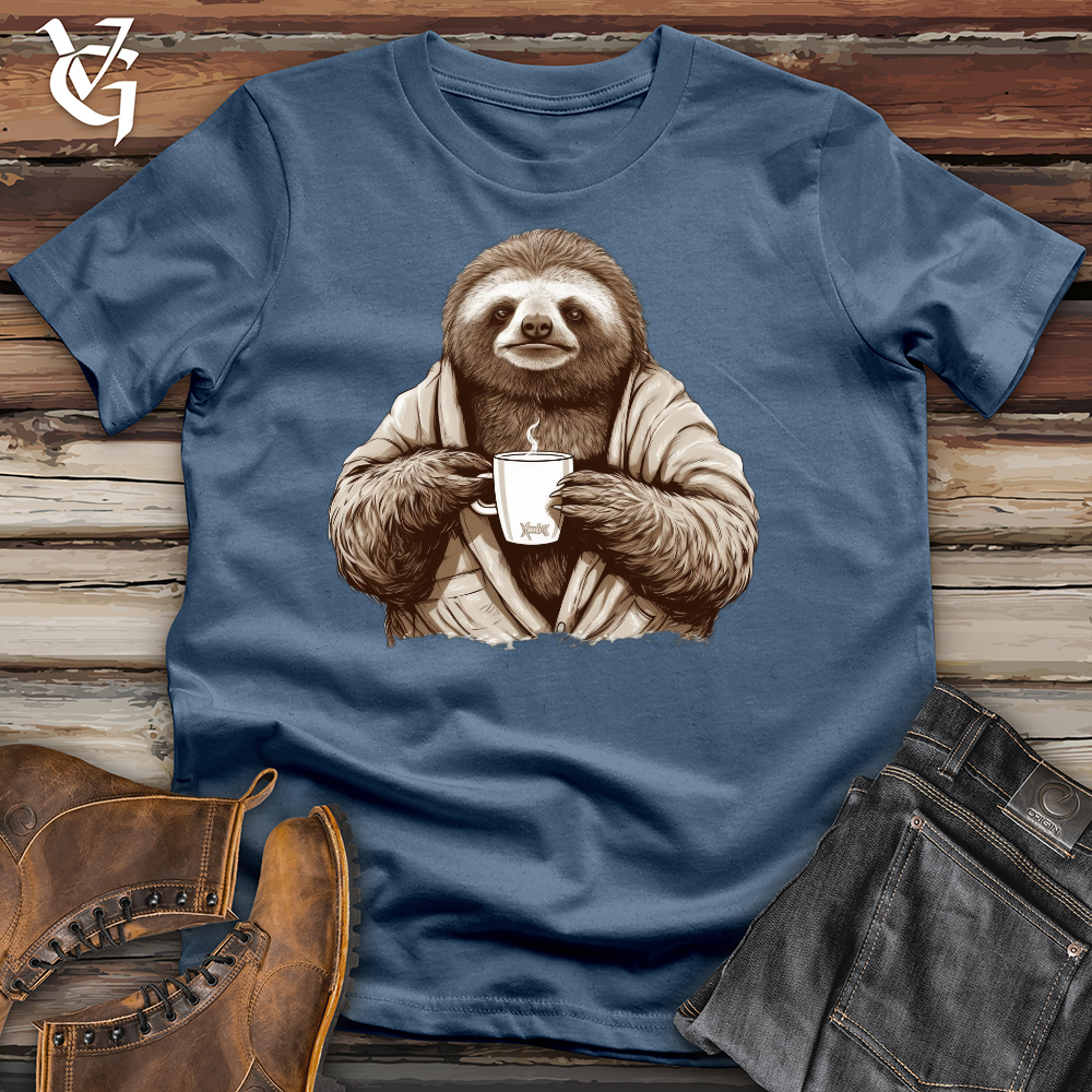 Viking Goods Serious Sloth Cotton Tee Steel Blue / L