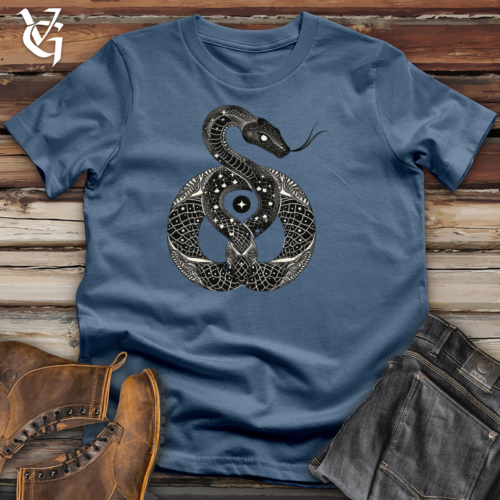 Viking Goods Serpent Infinite Mystique Cotton Tee Steel Blue / L