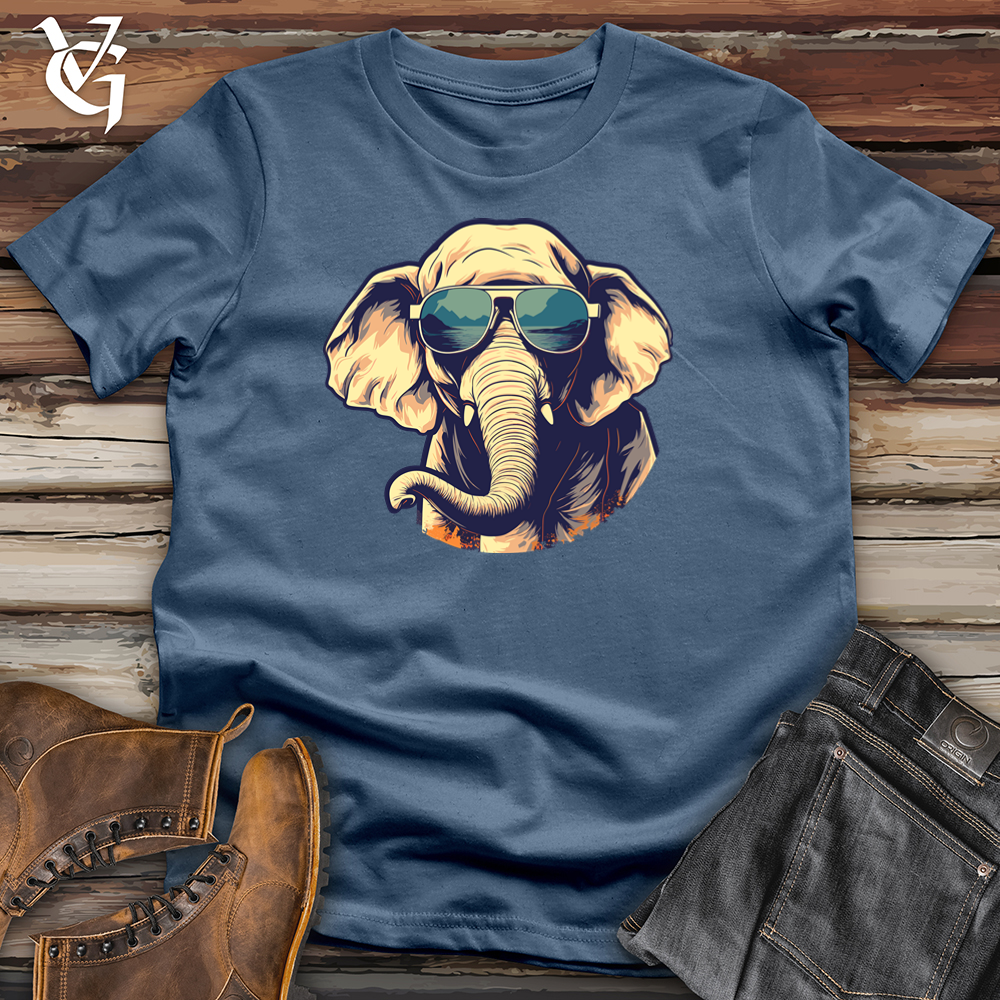 Viking Goods Skateboard Safari Elephunk Cotton Tee Steel Blue / L