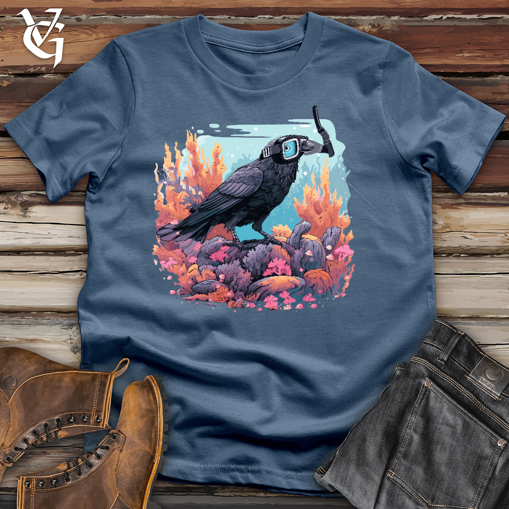 Viking Goods Snorkeling Raven Cotton Tee Steel Blue / L