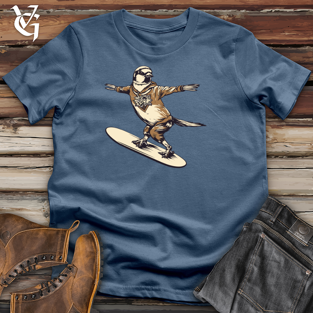 Viking Goods Sparrow Skateboard Groove Cotton Tee Steel Blue / L