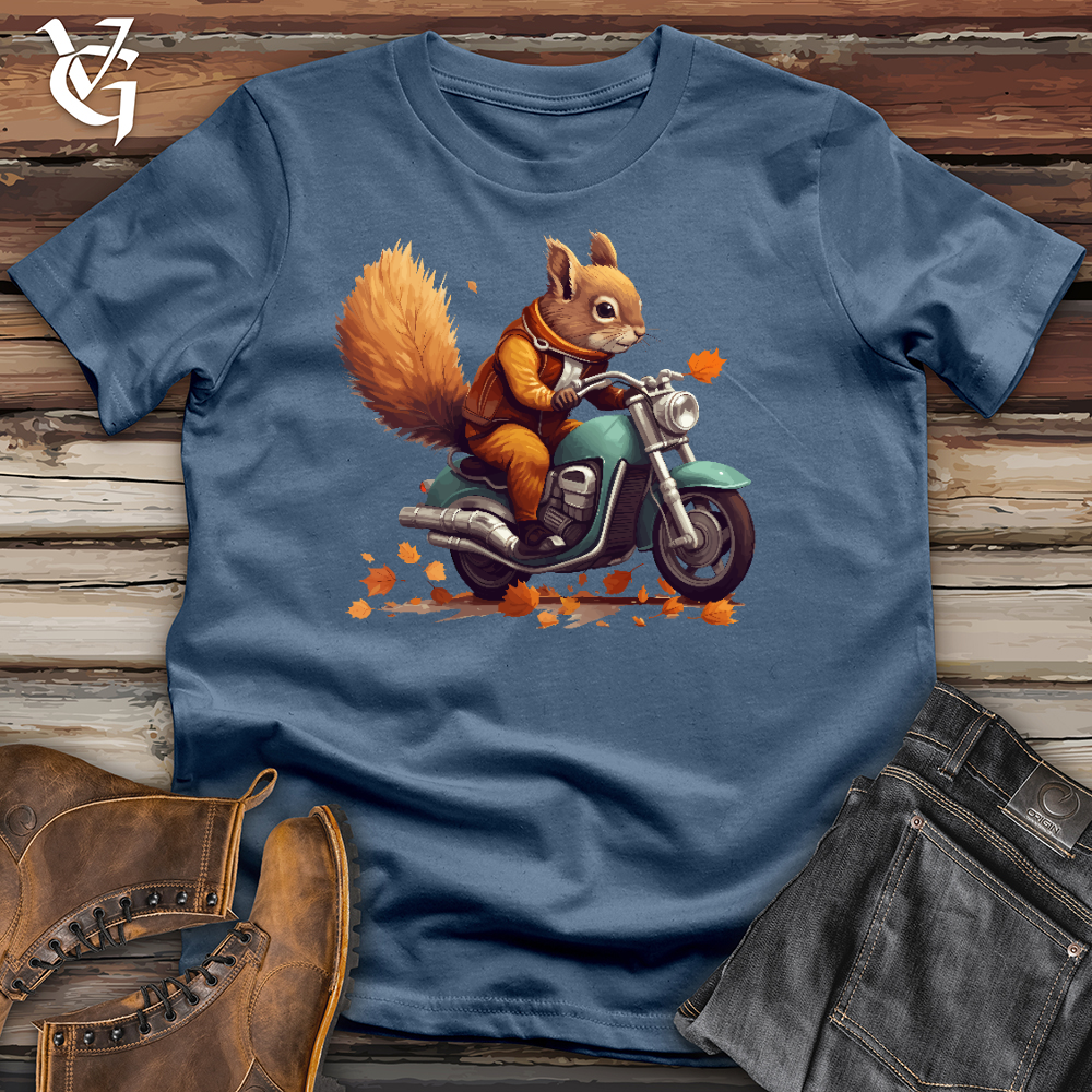 Viking Goods Squirrel Cycle Cotton Tee Steel Blue / L