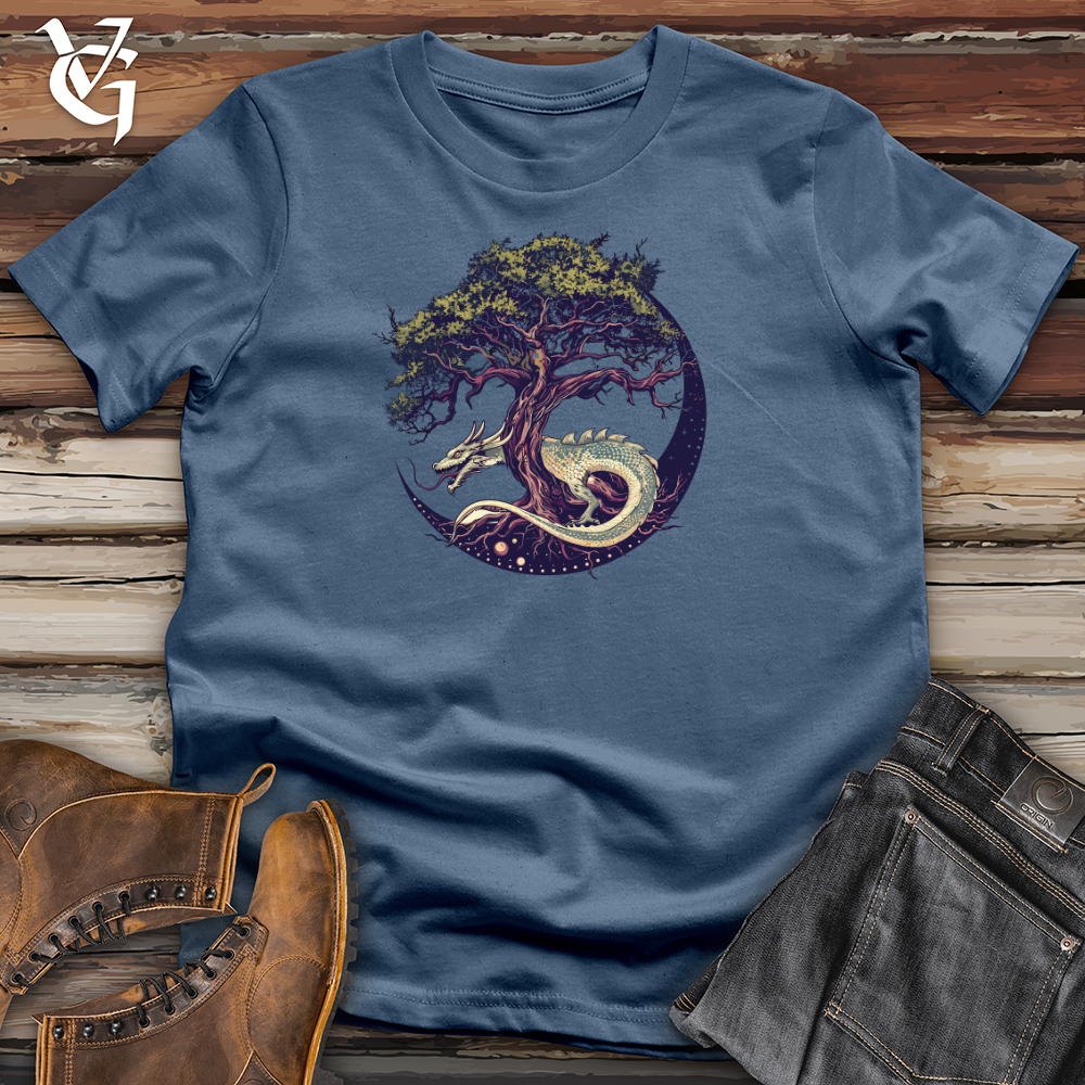 Viking Goods Stellar Dragon Grove Cotton Tee Steel Blue / L