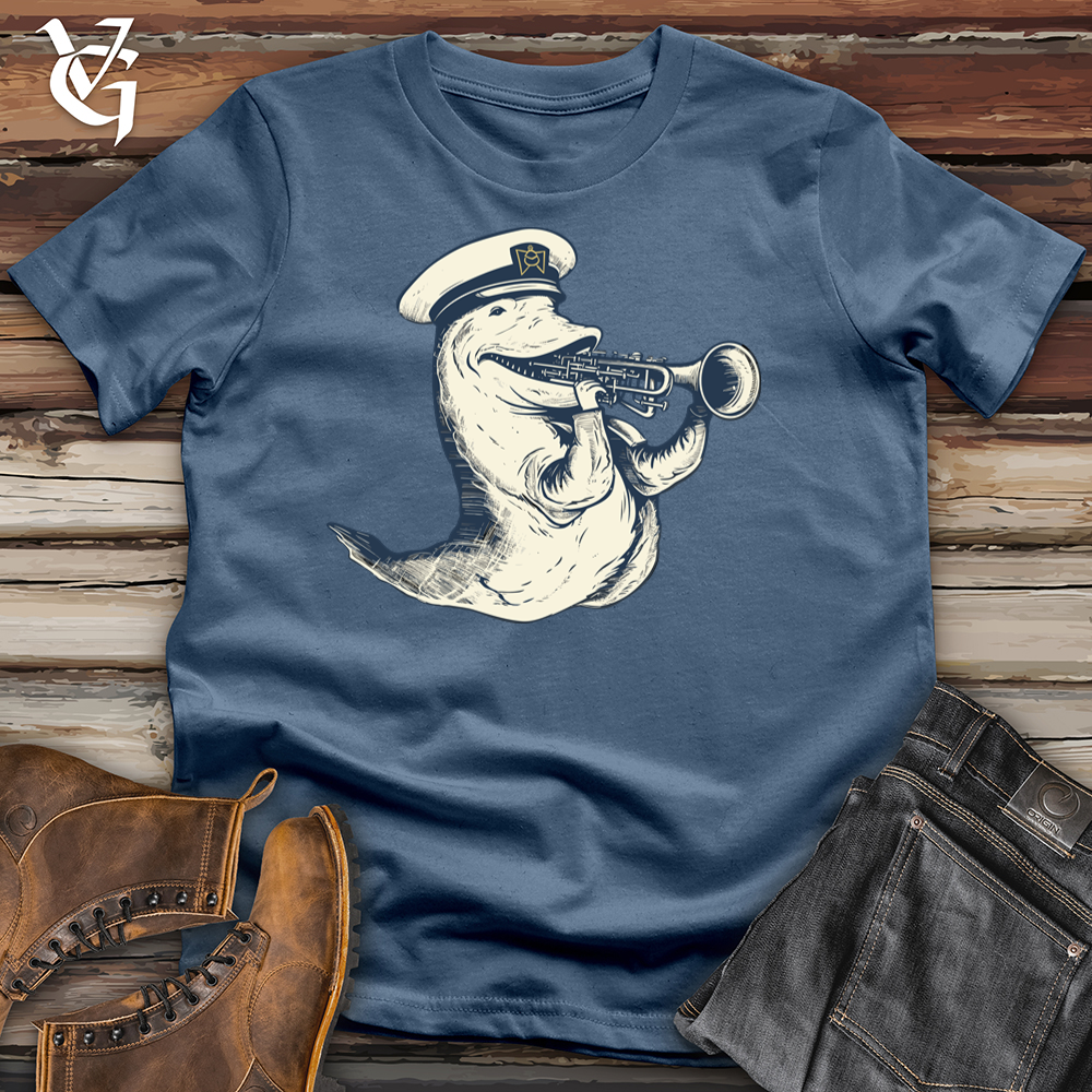 Viking Goods Swingin Sea Serenade Cotton Tee Steel Blue / L