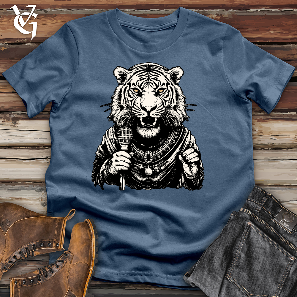 Viking Goods Tiger Lead Singer Cotton Tee Steel Blue / L