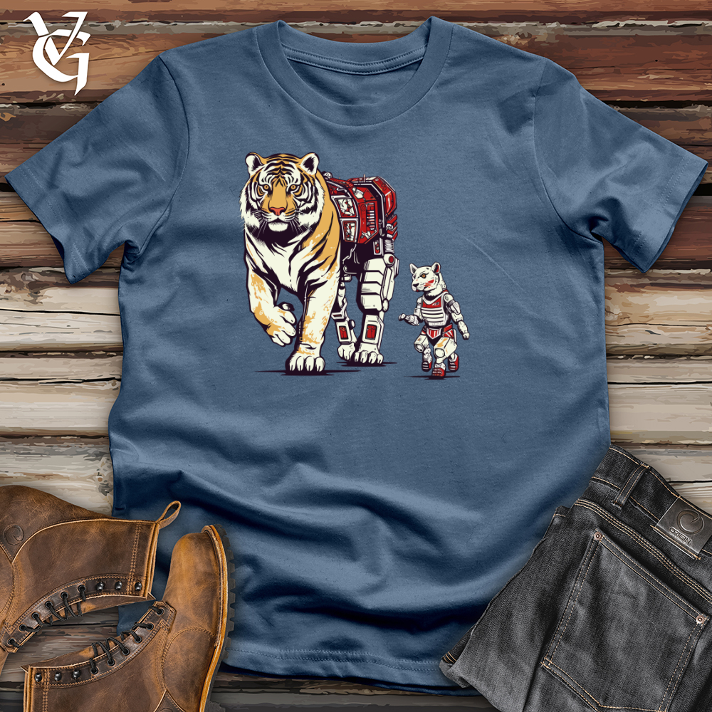 Viking Goods Tiger Mech Partner Cotton Tee Steel Blue / L
