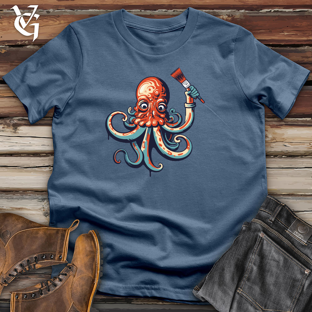 Viking Goods Vintage Artistic Octo Cotton Tee Steel Blue / L
