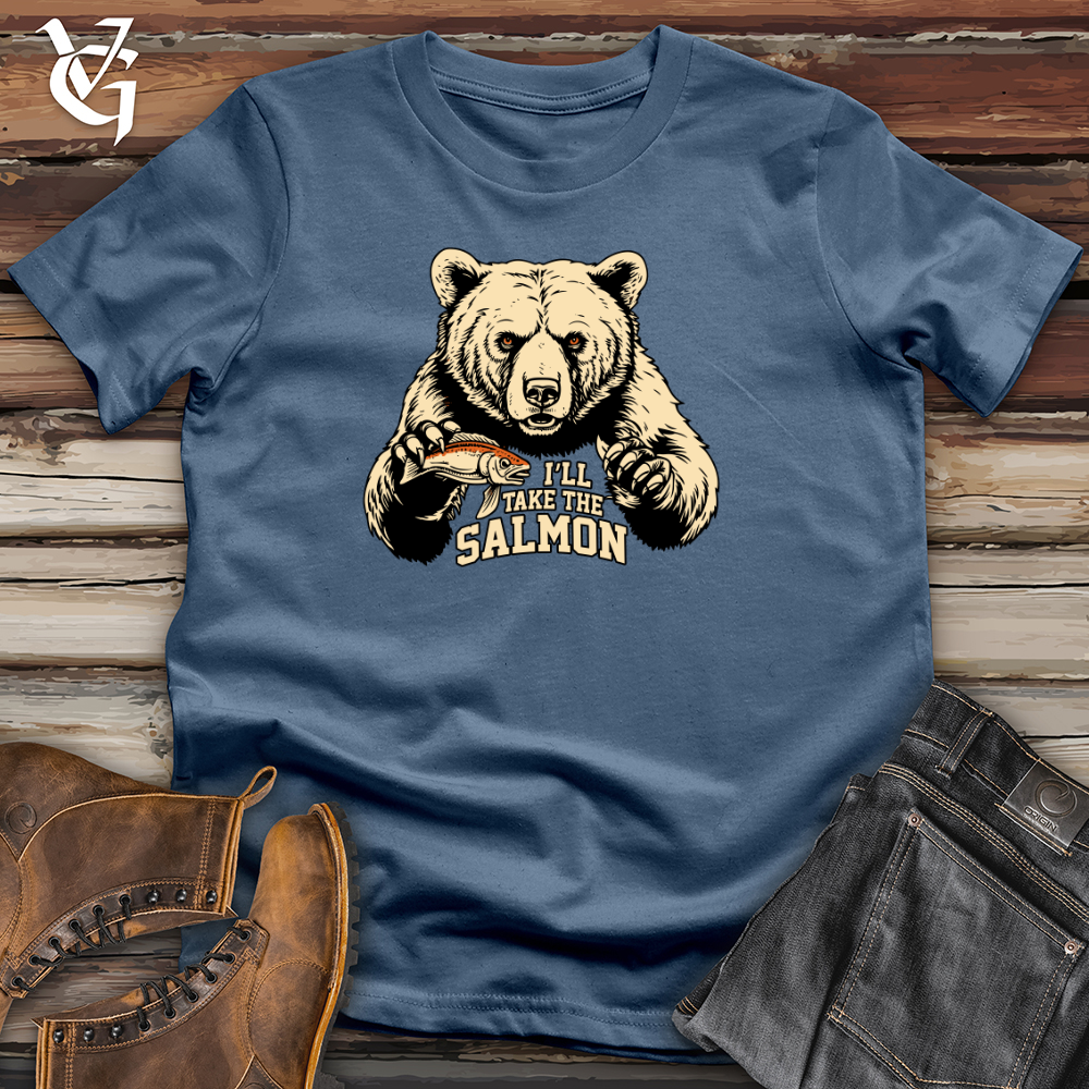 Viking Goods Vintage Catch Bear Cotton Tee Steel Blue / L