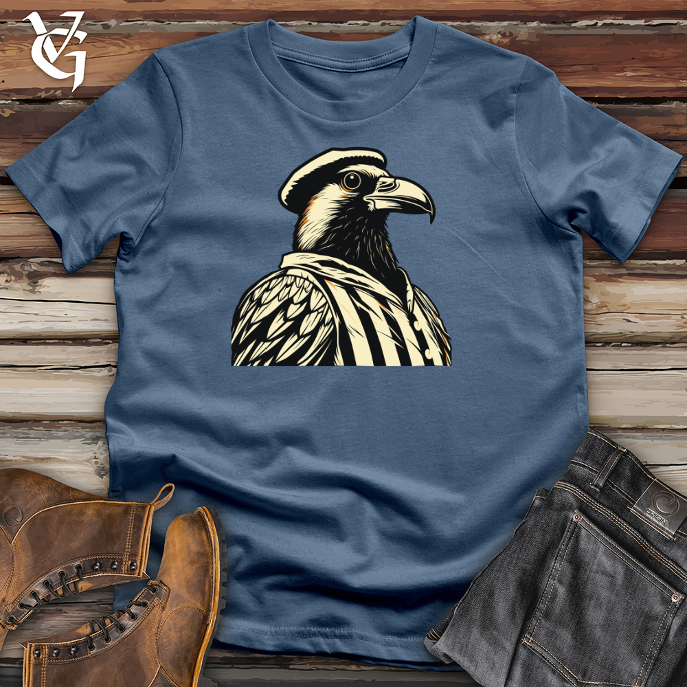 Viking Goods Vintage Raven Referee Cotton Tee Steel Blue / L