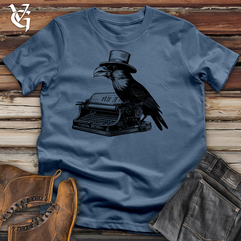 Viking Goods Vintage Raven Scribbles Cotton Tee Military Green / L