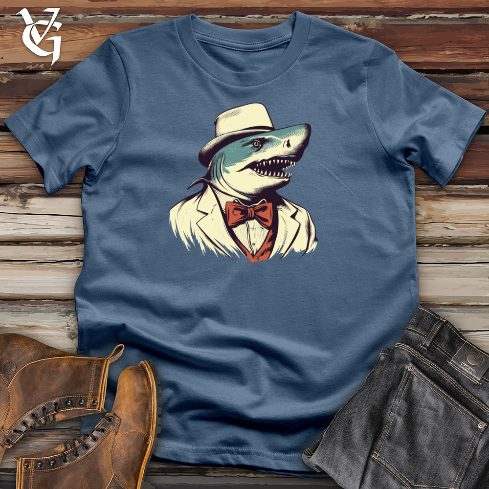 Viking Goods Vintage Sharkster Cotton Tee Steel Blue / L