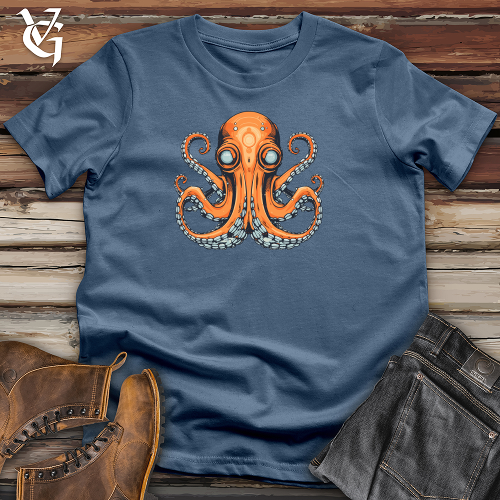 Viking Goods Whimsical Tentacle Playmate Cotton Tee Steel Blue / L