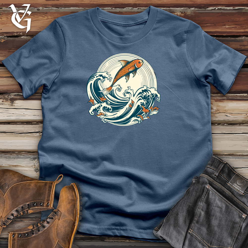 Viking Goods Whimsurfing Wave Rider Cotton Tee Steel Blue / L