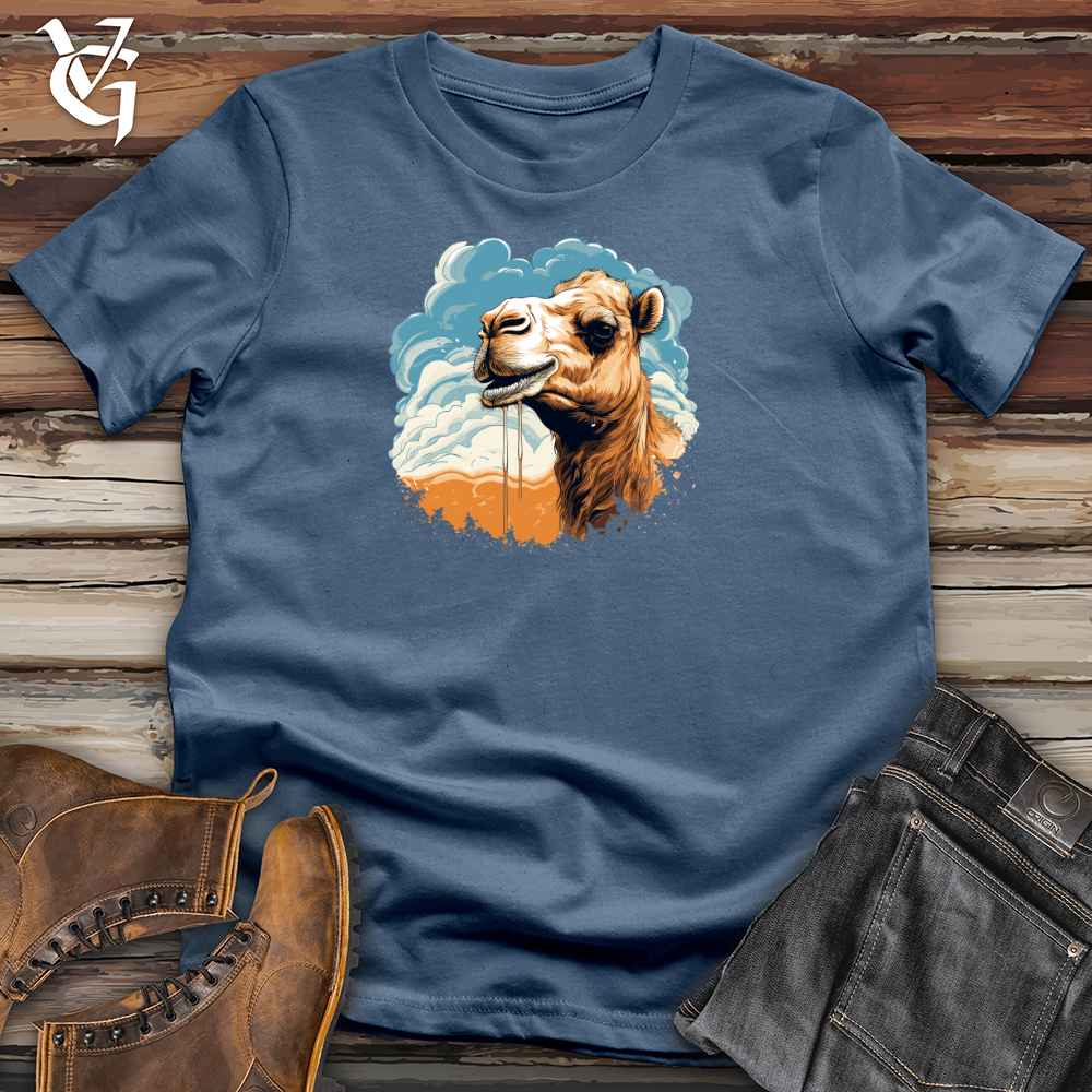 Viking Goods Whirling Dune Camel Cotton Tee Steel Blue / L