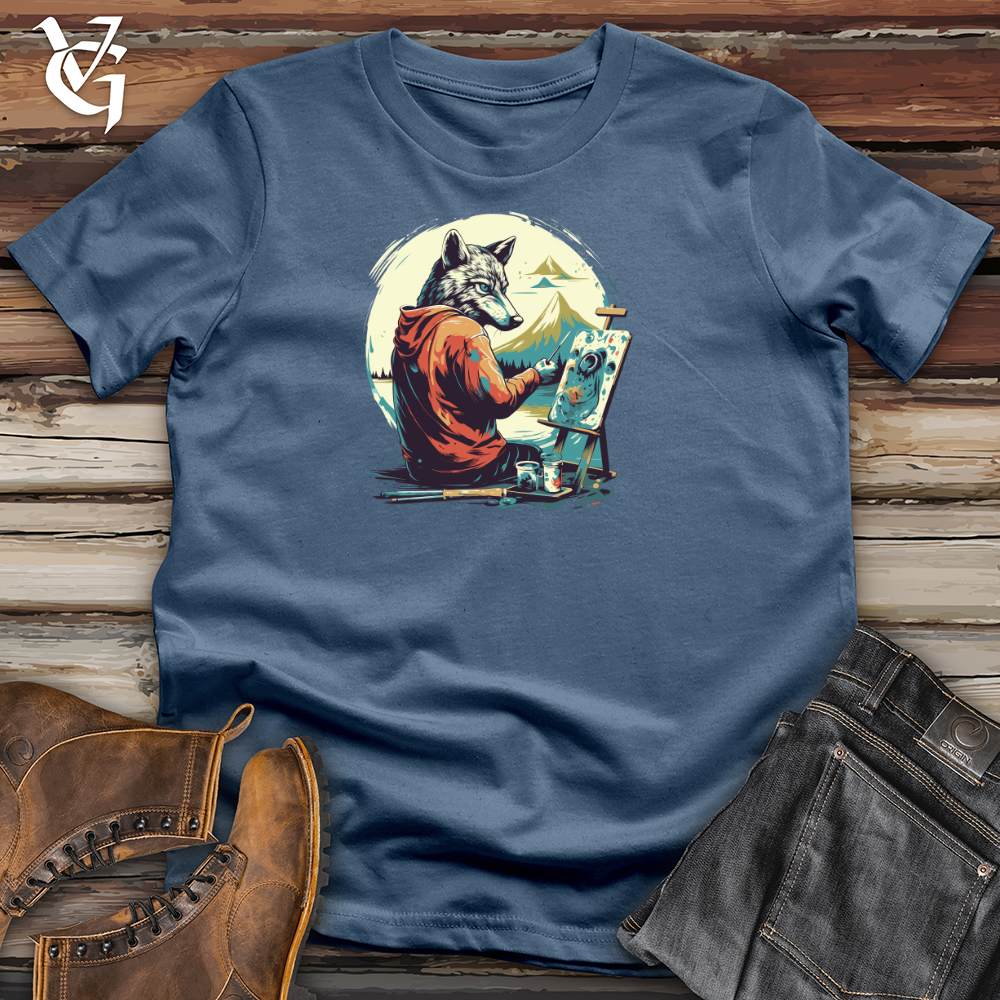 Viking Goods Wild Brush Strokes Cotton Tee Steel Blue / L