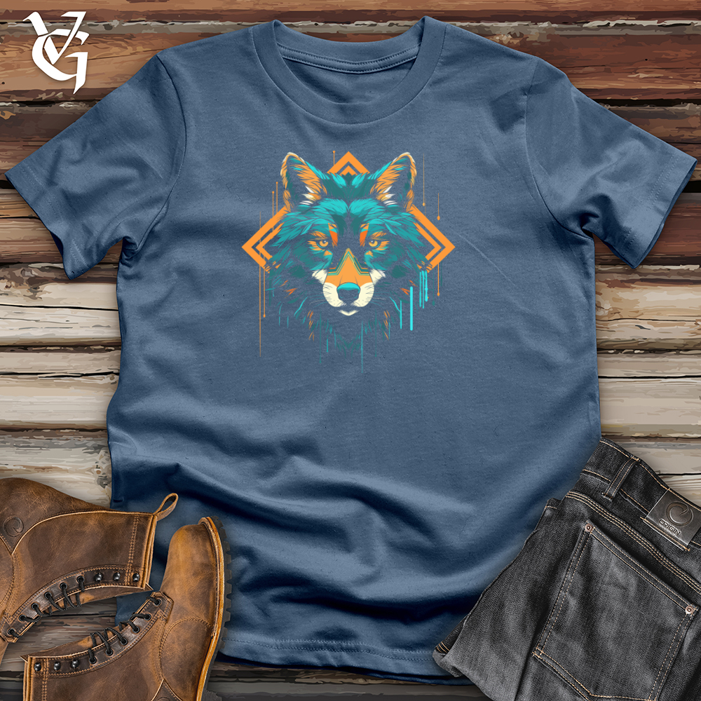 Viking Goods Wolf Geometric Gaze Cotton Tee Steel Blue / L