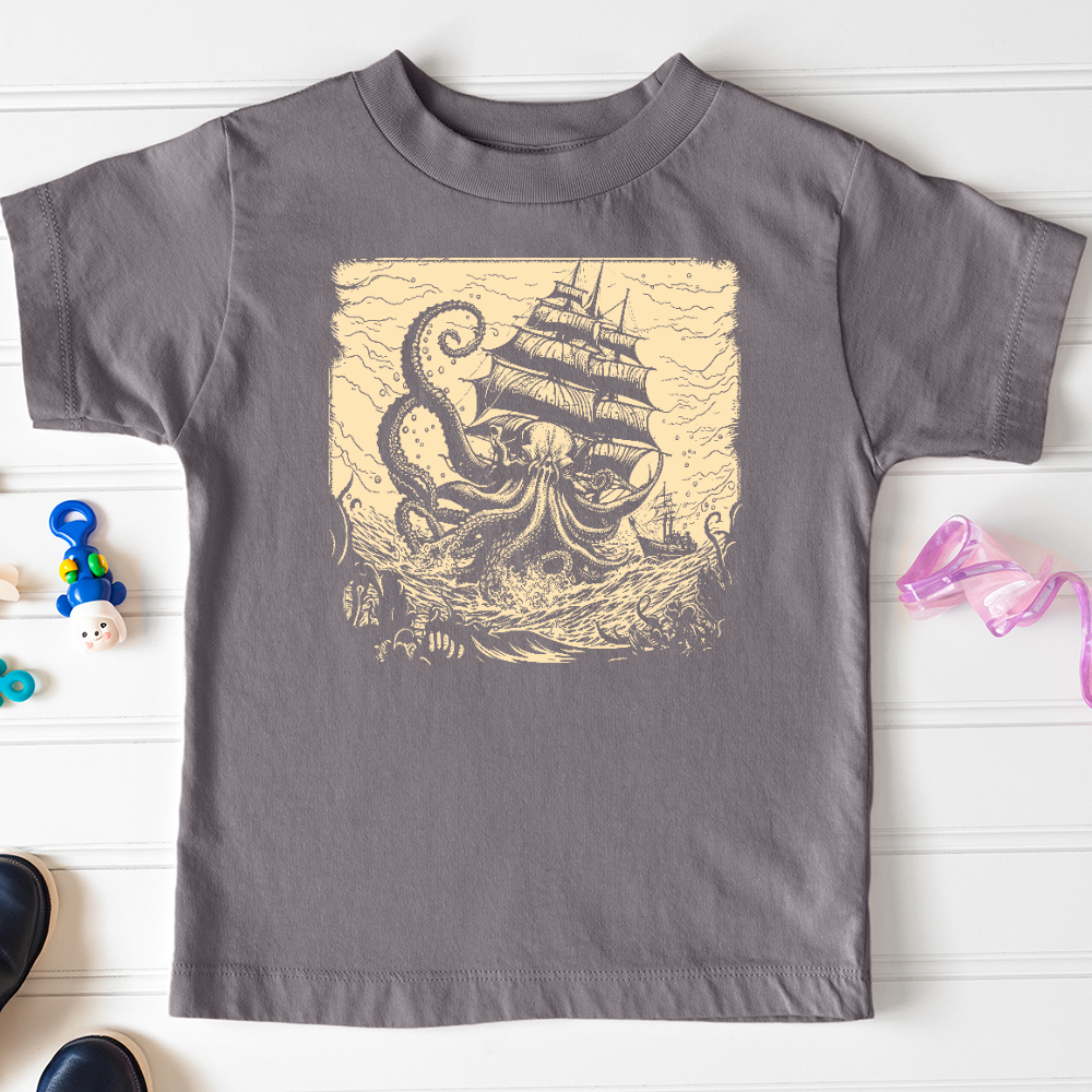 Viking Goods Kraken at Sea Toddler Tee Storm / 2T