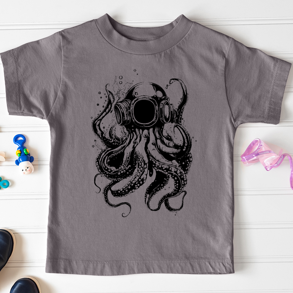 Viking Goods Scuba Octopus Toddler Tee Storm / 2T