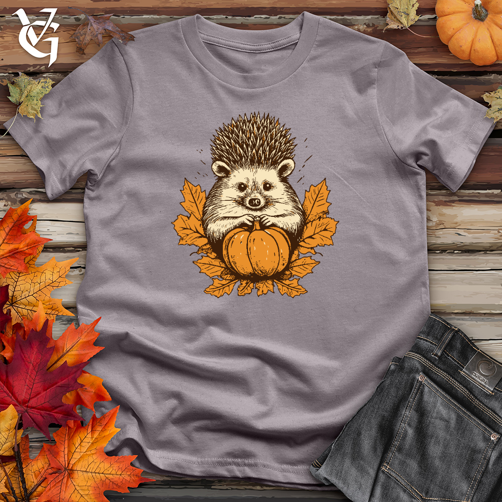 Viking Goods Autumn Crowned Hedgehog Cotton Tee Storm / L
