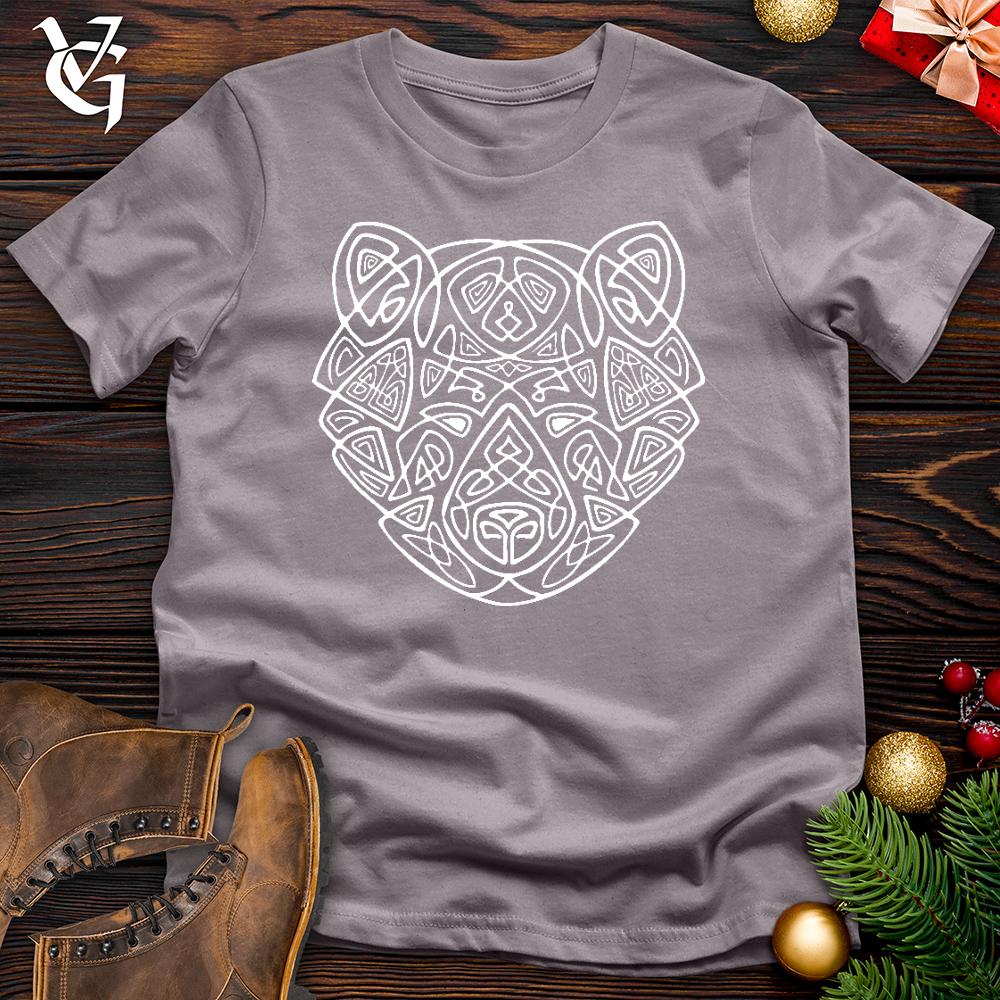 Viking Goods Bear Head Celtic Style Cotton Tee Storm / L