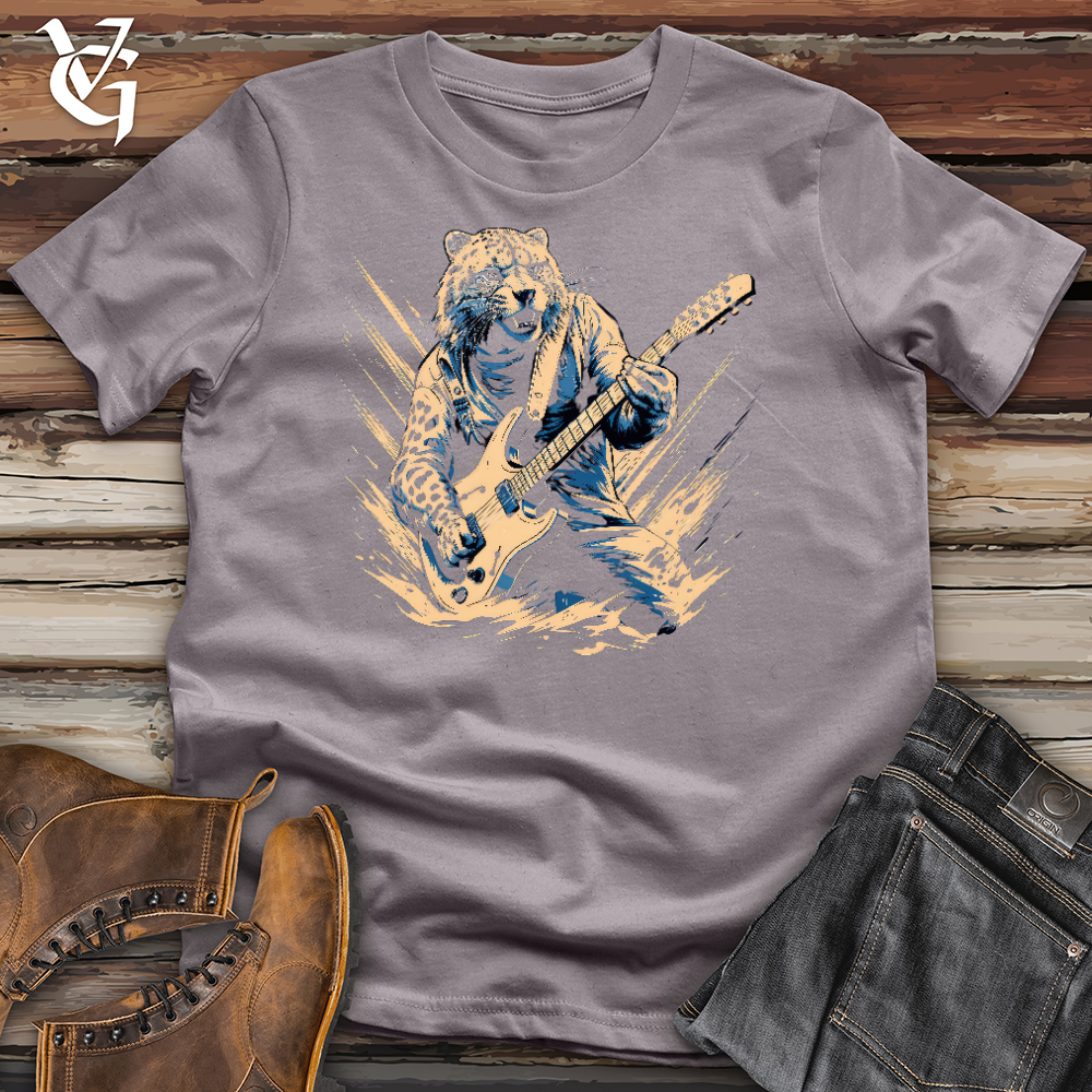 Viking Goods Cheetah Electric Guitarist Cotton Tee Storm / L