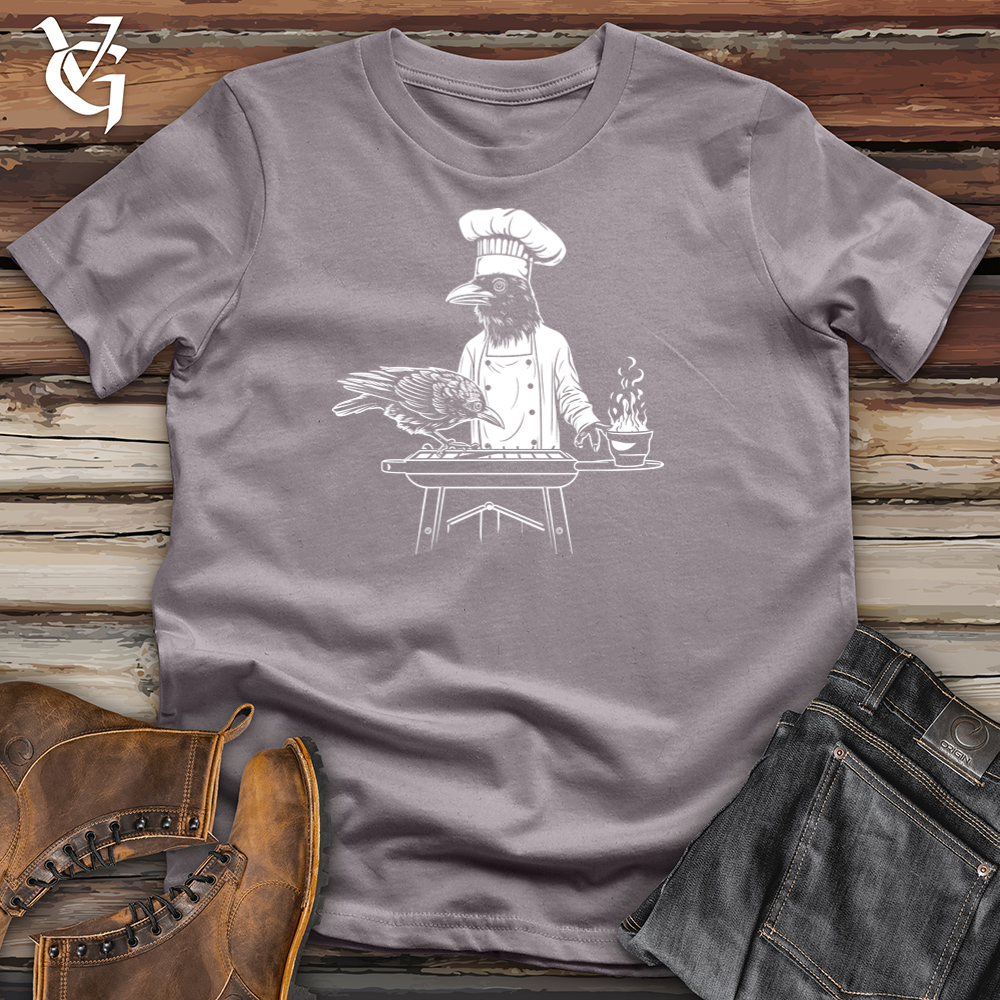 Viking Goods Chef Raven Grillmaster Cotton Tee Storm / L