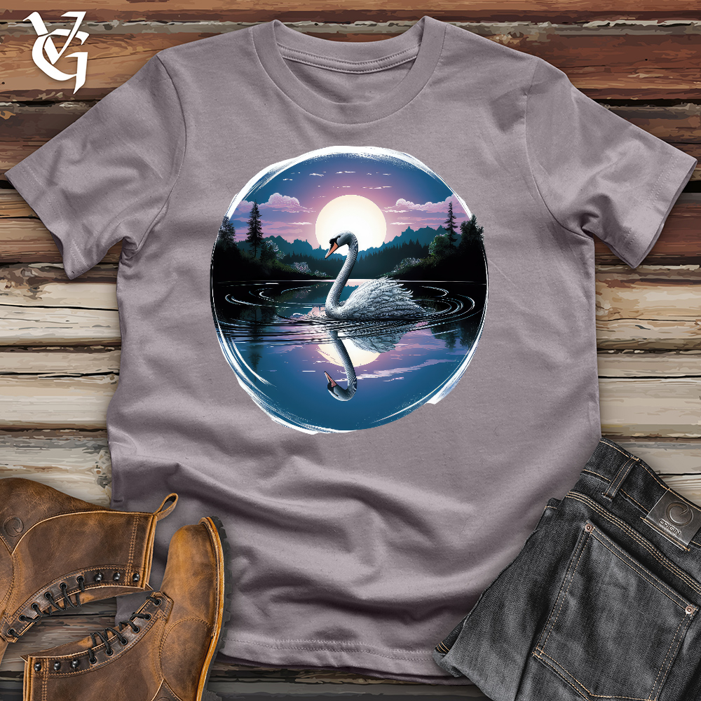 Viking Goods Elegant Swan Cotton Tee Storm / L