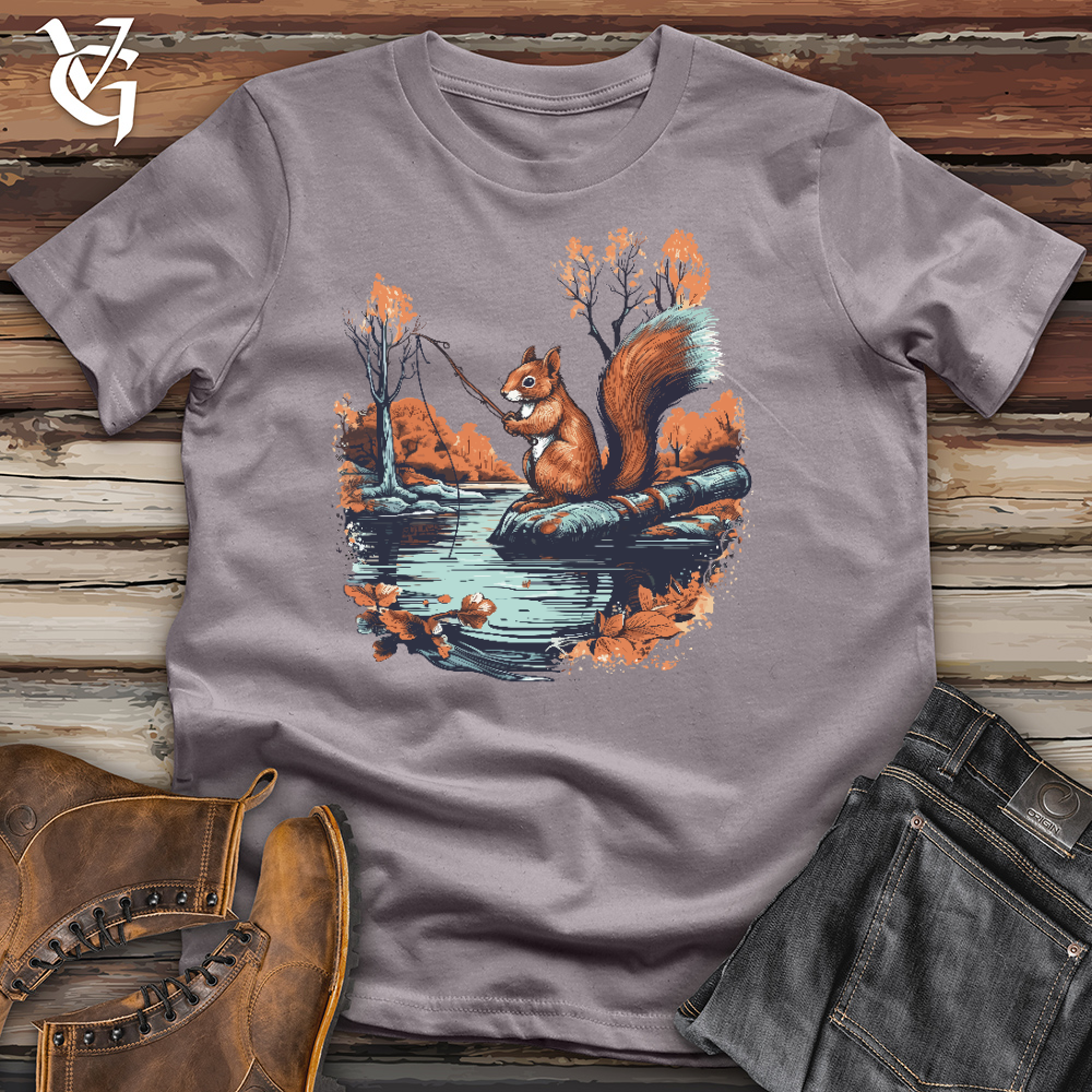 Viking Goods Fishing Squirrel Cotton Tee Storm / L