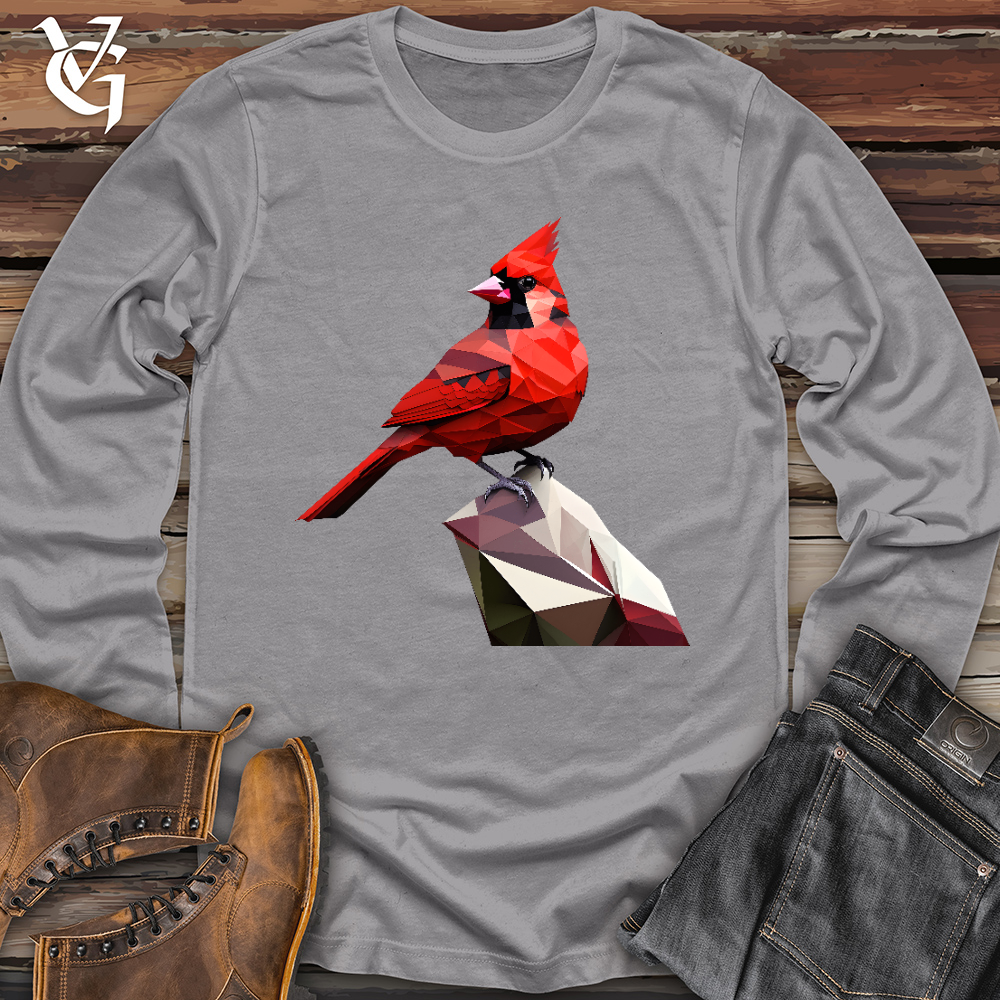 Viking Goods Geometric Cardinal Bird Long Sleeve Storm / L