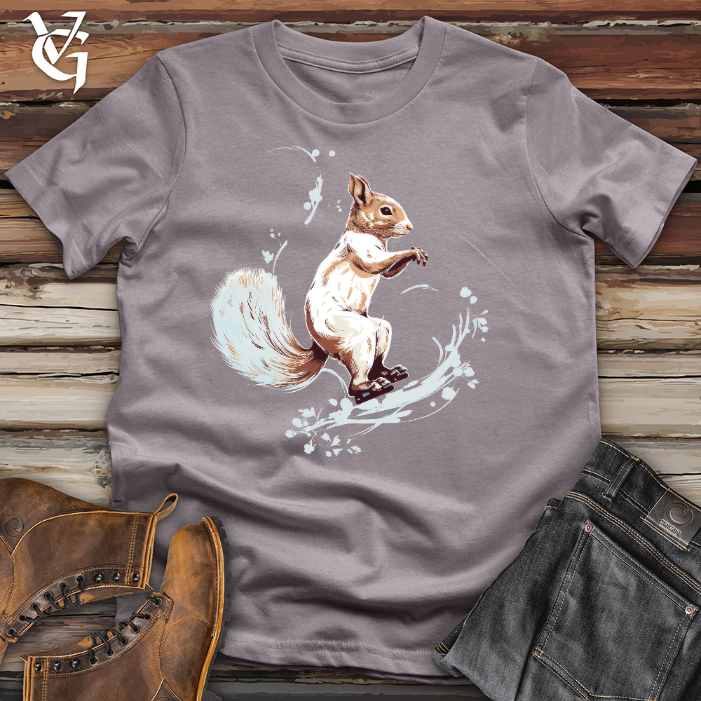 Viking Goods Graceful Ice Skating Squirrel Cotton Tee Storm / L