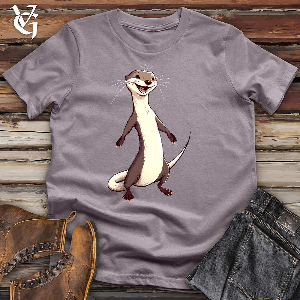 Viking Goods Happy Weasel Cotton Tee Storm / L