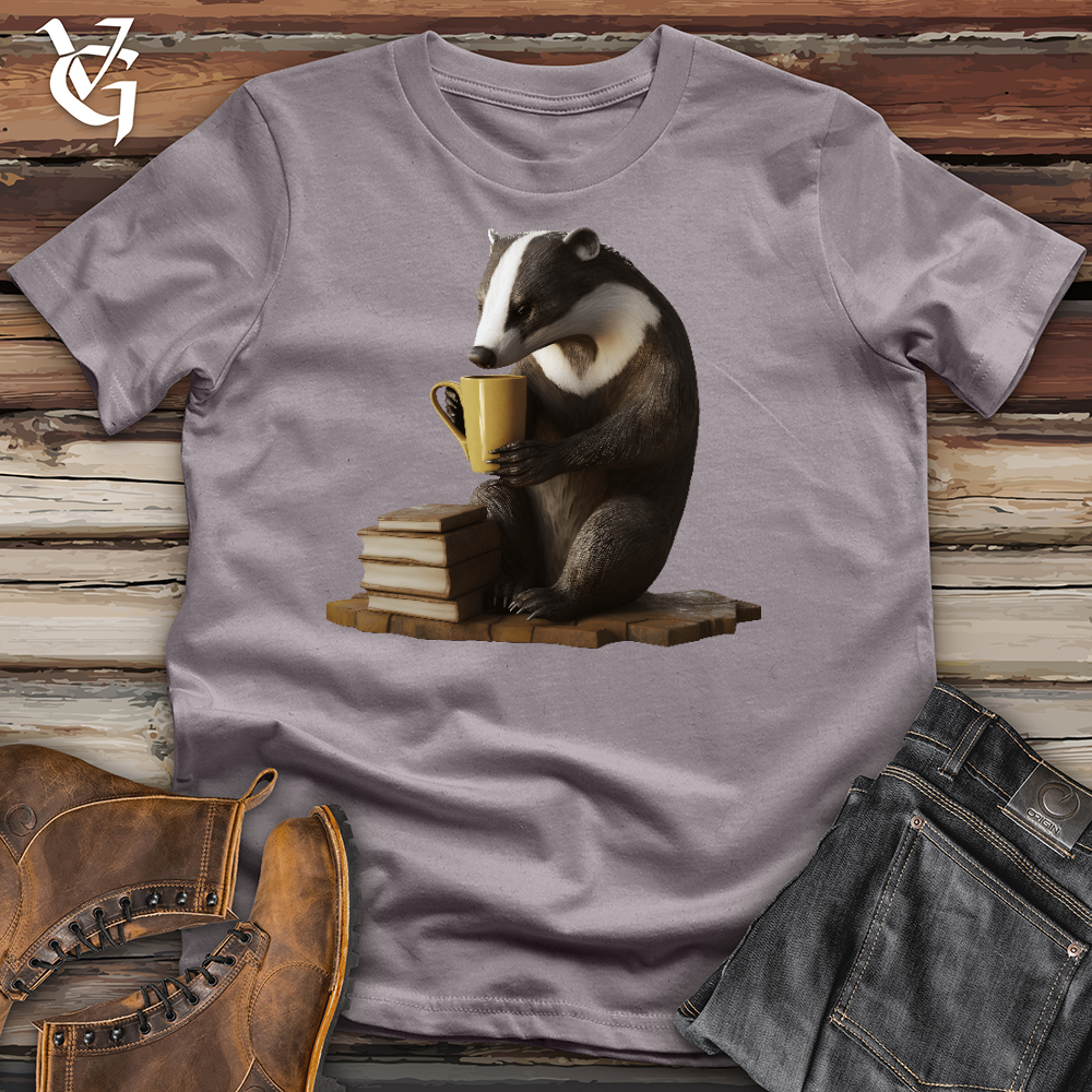 Viking Goods Honey Badger Book Club Cotton Tee Storm / L