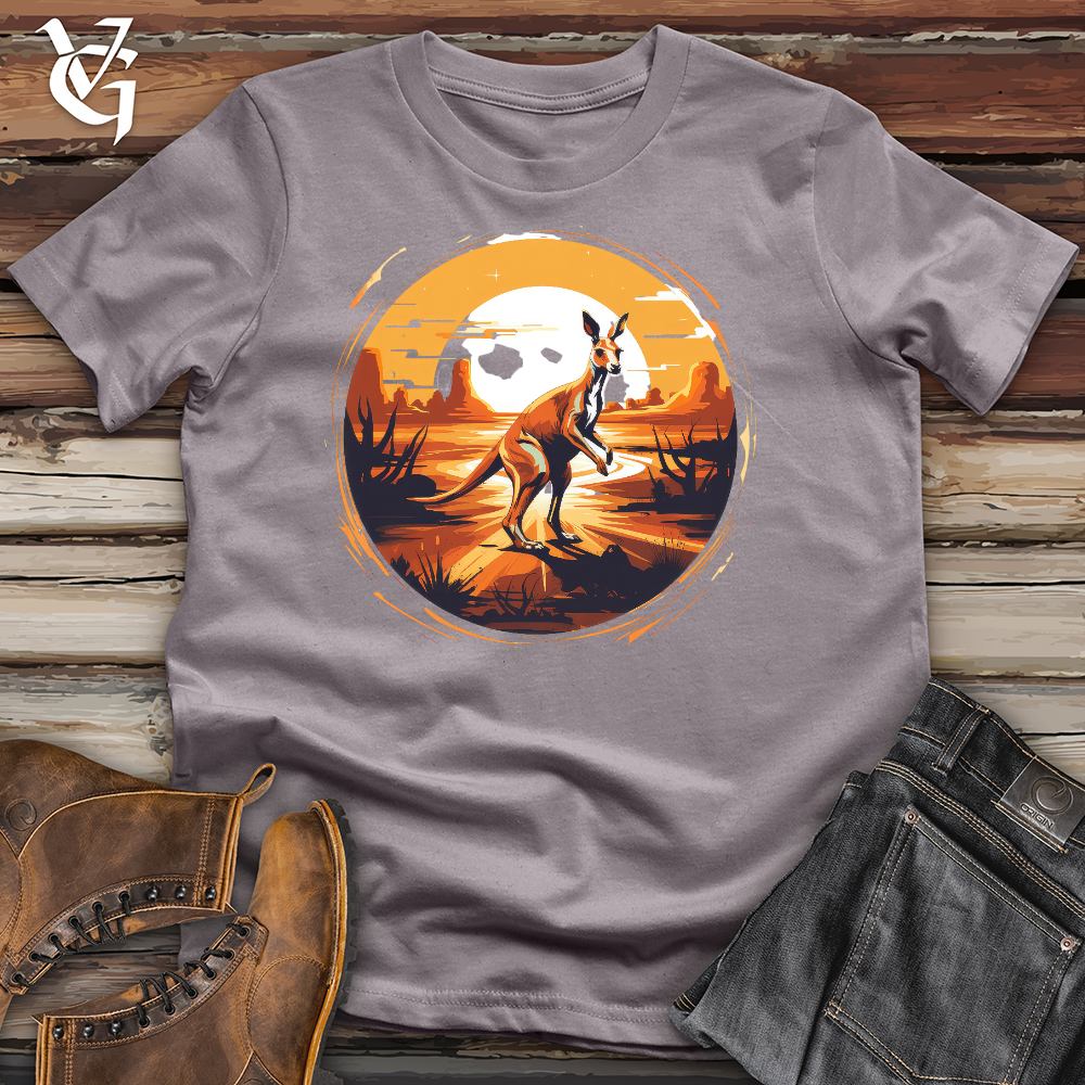 Viking Goods Kangaroo Sunset Cotton Tee Storm / L