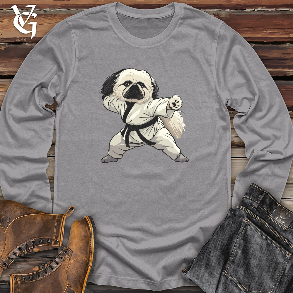 Viking Goods Karate Pekingese Power Long Sleeve Storm / L