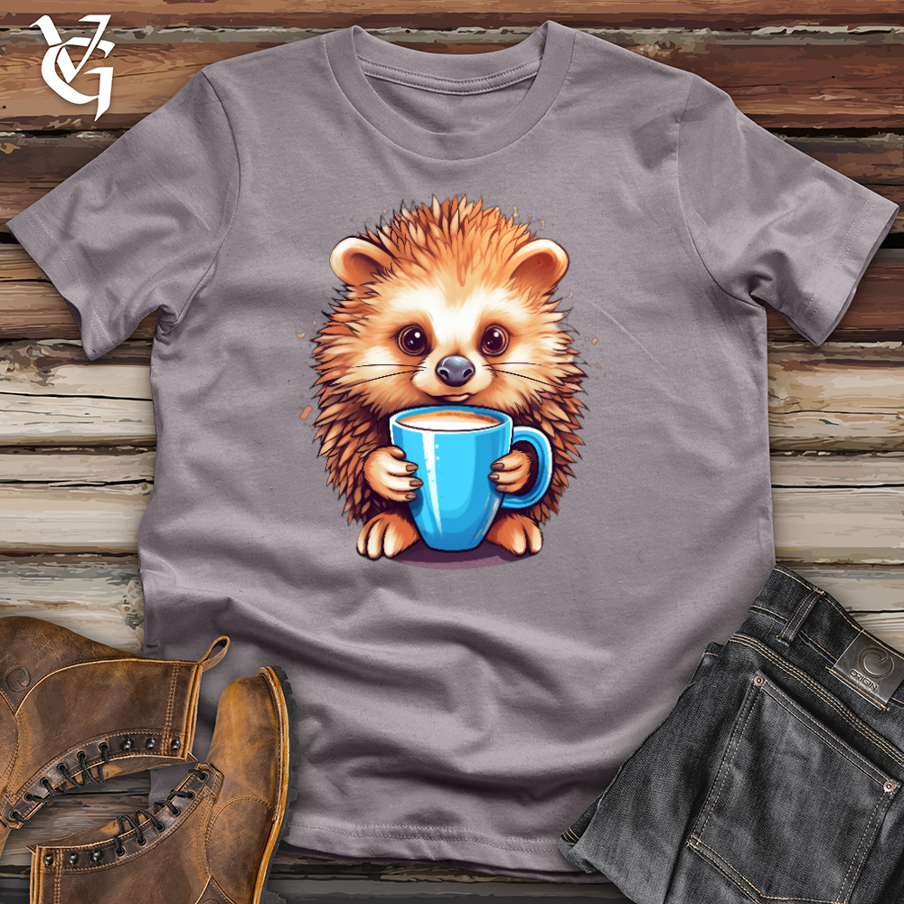 Viking Goods Latte Hedgehog Cotton Tee Storm / L