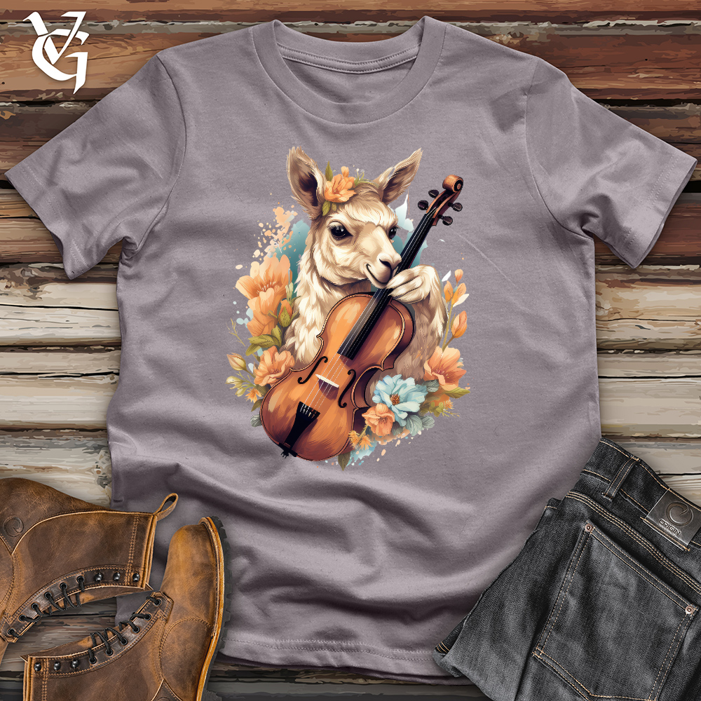 Viking Goods Llama Violinist Cotton Tee Storm / L