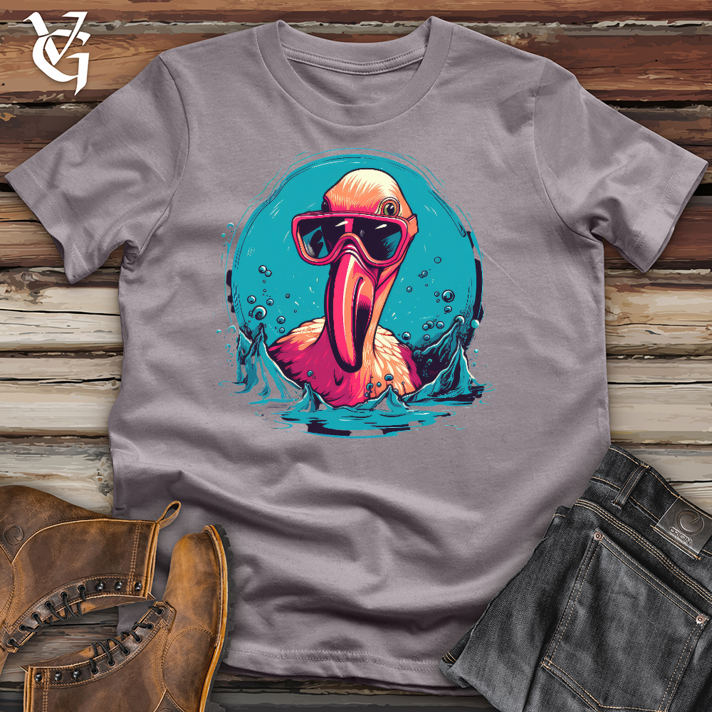 Viking Goods Mischievous Flamingo Cotton Tee Storm / L