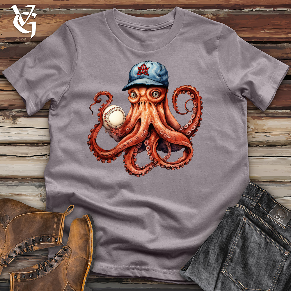 Viking Goods Octopus Baseball Player Cotton Tee Storm / L