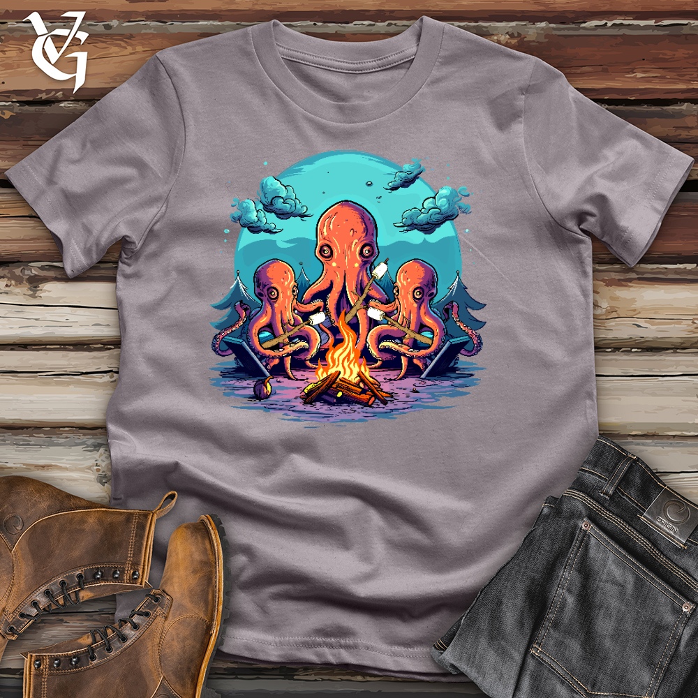 Viking Goods Octopus Campfire Cotton Tee Storm / L