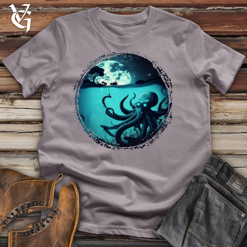Viking Goods Octopus Under The Moon Cotton Tee Storm / L