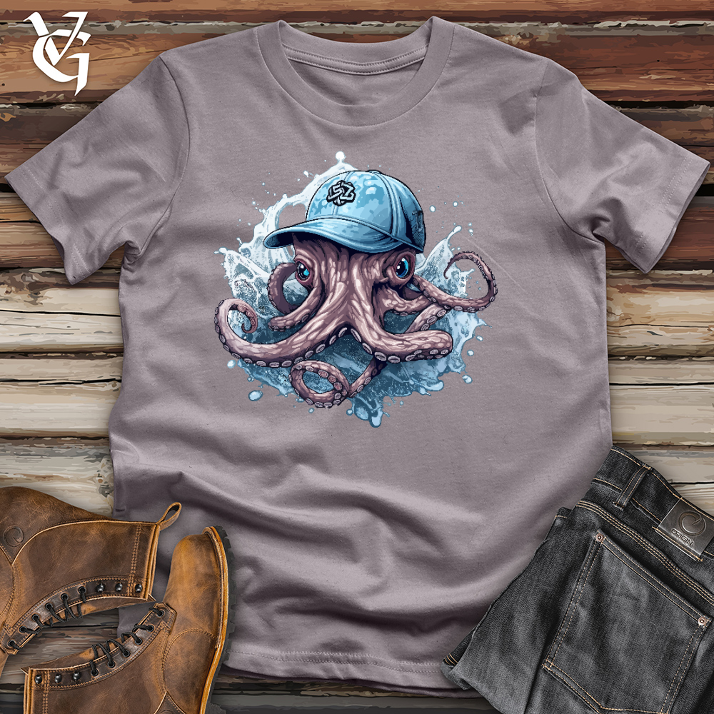 Viking Goods Octopus Wearing a Baseball Cap Cotton Tee Storm / L