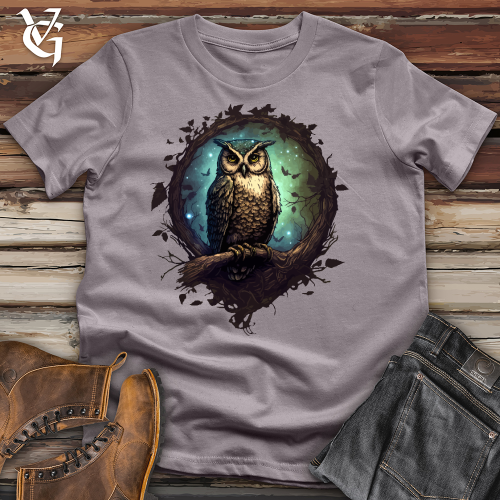 Viking Goods Owl Cosmic Dust Cotton Tee Storm / L